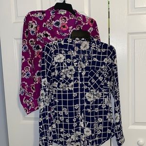 Express Floral printed Portofino Blouse